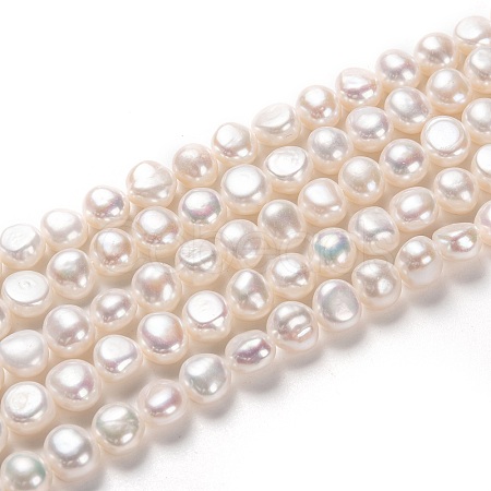 Natural Cultured Freshwater Pearl Beads Strands PEAR-L033-53-1