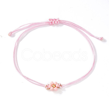 Adjustable Glass Seed Bead Link Bracelets DH6590-11-1