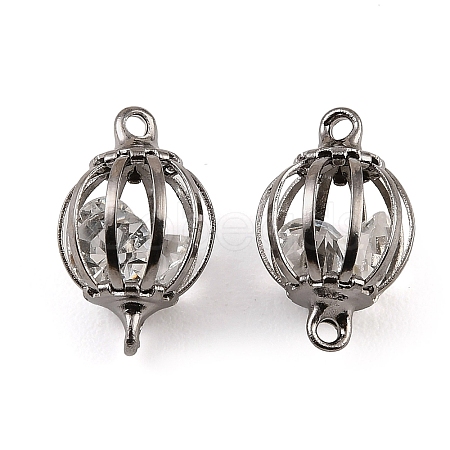 Iron Hollow Lantern Bead Cage Connector Charms LS-IFIN-N014-02B-1