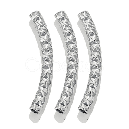 304 Stainless Steel Curved Tube Beads STAS-M071-03I-P-1