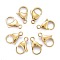 Ion Plating(IP) 304 Stainless Steel Lobster Claw Clasps, Parrot Trigger Clasps, Real 18k Gold Plated, 15x9x4.5mm, Hole: 2mm