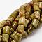 Column Natural Dragon Blood Jasper Beads Strands, 13x10mm, Hole: 1mm, about 32pcs/strand, 15.63 inch