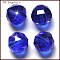 K9 Glass, Imitation Austrian Crystal Beads, Grade AAA, Faceted, Round, Blue, 8mm, Hole: 0.9~1mm