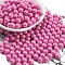 Baking Paint Glass Seed Beads, Round, Hot Pink, 6mm, Hole: 0.9mm, about 1500pcs/pound