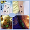 Luminous Removable Temporary Water Proof Tattoos Paper Stickers, Glow in the Dark Stickers, Butterfly, 12x7.5cm