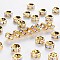 Brass Grade A Rhinestone Spacer Beads, Golden Plated, Rondelle, Nickel Free, Crystal AB, 7x3.2mm, Hole: 1.2mm