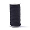 (Defective Closeout Sale: Spool Go Mouldy), Flat Elastic Band, Braided Stretch Strap Cord Roll for Sewing Crafting and Mask Making, Black, 5x0.5mm, about 100yard/roll