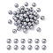 Spray Painted Natural Wood Beads, Round, Silver, 12x11mm, Hole: 3.5mm, 500pcs/set