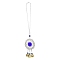 Evil Eye Alloy Lampwork Pendant Decorations, with Glass and Resin Beads, for Home Window Decoration, Flower, 430mm, pendant: 131x79x20mm