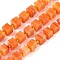 Handmade Nepalese Lampwork Beads Strands, 3D Cube Box Shape, Dark Orange, 5.5x6x5.5mm, Hole: 1mm, about 51~53pcs/strand, 15.59''~16.26''(39.6~41.3cm)