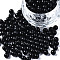 Plastic Water Soluble Fuse Beads, for Kids Crafts, DIY PE Melty Beads, Round, Black, 5mm