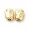 Alloy Beads, Long-Lasting Plated, Cadmium Free & Lead Free, Rectangle, Light Gold, 7.5x6x4mm, Hole: 1.6mm