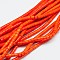 Synthetic Turquoise Beads Strands, Dyed, Column, Orange Red, 4x4mm, Hole: 1mm, about 106pcs/strand, 16 inch