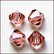 Imitation Austrian Crystal Beads, Grade AAA, K9 Glass, Faceted, Bicone, Flamingo, 4x4mm, Hole: 0.7~0.9mm