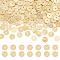 PandaHall Elite 300Pcs Brass Spacer Beads, Long-Lasting Plated, Heishi Beads, Disc, Golden, 8x0.5mm, Hole: 1.2mm