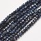 Electroplate Glass Beads Strands, Faceted, Rondelle, Black Plated, 3x2mm, Hole: 1mm, about 165~169pcs/strand, 15~16 inch(38~40cm)