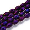 Electroplate Glass Beads Strands GC885Y-4-1