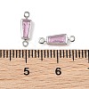 SHEGRACE Brass Pave Cubic Zirconia Trapezoid Connector Charms XGRQ2O907-444B-P-3