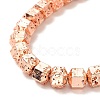 Electroplated Natural Lava Rock Beads Strands G-G984-05RG-3