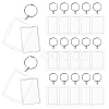 Plastic Badge Holder Keychain AJEW-WH0274-08P-1