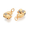 925 Sterling Silver Dodger Blue Enamel Horse Charms STER-T008-67G-2