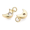 Brass Micro Pave Cubic Zirconia Charms KK-E068-VB230-B-2