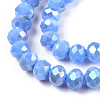 Electroplate Glass Beads Strands EGLA-A034-P4mm-B28-3