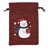 Christmas Theme Jute Cloth Storage Bags ABAG-F010-01A-02-1