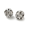 10mm Brass Crystal Rhinestone Beads KK-S519-01C-P-1