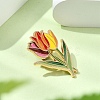 Tulip Enamel Pins JEWB-P045-02A-G-3