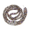 Electroplate Transparent Glass Beads Strands EGLA-N022-09A-B03-2