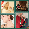 40Pcs 8 Colors Christmas Themed Resin Rhinestone Round Beads OACR-PA0001-22-5