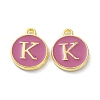 Golden Plated Alloy Enamel Charms ENAM-XCP0001-13K-1