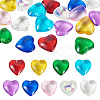 18Pcs 9 Colors Glass Heart Pendants GLAA-TA0003-29-2