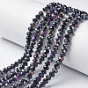 Electroplate Opaque Glass Beads Strands EGLA-A034-P4mm-F01-1