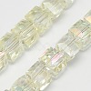 Pearl Luster Plated Crystal Glass Beads Strands EGLA-F016-B05-1