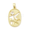 Brass Glass Pendants KK-F877-28G-1