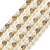 Brass Rhinestone Strass Chains CHC-N017-001A-A18-1