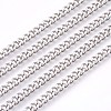 Tarnish Resistant 201 Stainless Steel Curb Chains CHS-L017-22H-1