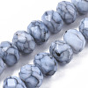 Opaque Baking Paint Glass Beads Strands EGLA-N006-009B-A10-1
