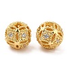 Brass Micro Pave Clear Cubic Zirconia Beads KK-I705-10G-1