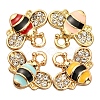 40Pcs 4 Colors Alloy Enamel Pendants ENAM-CJ0002-52-6
