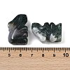 Natural Moss Agate Rabbit Display Decorations G-R007-02H-3