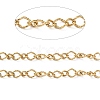 Ion Plating(IP) 304 Stainless Steel Textured Twist Oval Link Chains CHS-G027-05G-2