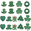 SUNNYCLUE 18Pcs 9 Styles Saint Patrick's Day Alloy Enamel Pendants ENAM-SC0004-61-1