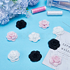 30Pcs 3 Styles 3D Rose Flower Polyester Computerized Embroidered Ornament Accessories FIND-GF0006-03A-4