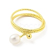 Natural Pearl Finger Ring RJEW-H220-30G-2