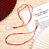 16Pcs 2 Colors Gold Foil Rabbit Pendant Necklaces Set with Red Ropes NJEW-CA0001-08-4