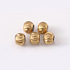 201 Stainless Steel Corrugated Beads X-STAS-S103-17A-G-1