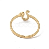 Real 18K Gold Plated 304 Stainless Steel Adjustable Finger Ring RJEW-L115-01G-08-3